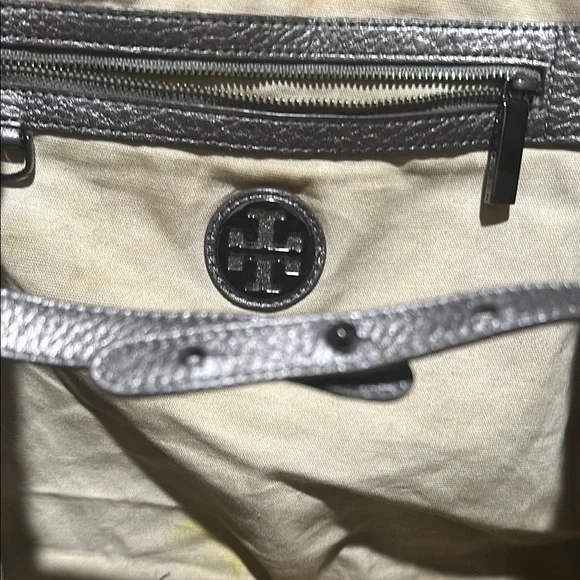 Tory Burch Metallic Silver Tote - Picture 11 of 16